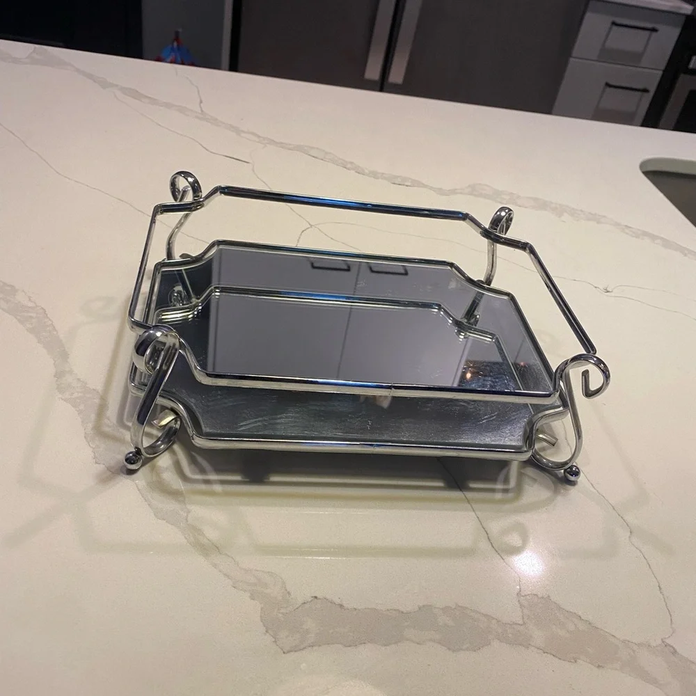 Elegant Silver Vanity Tray